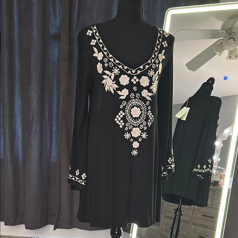 Caite Black/Ivory Paige Dress
